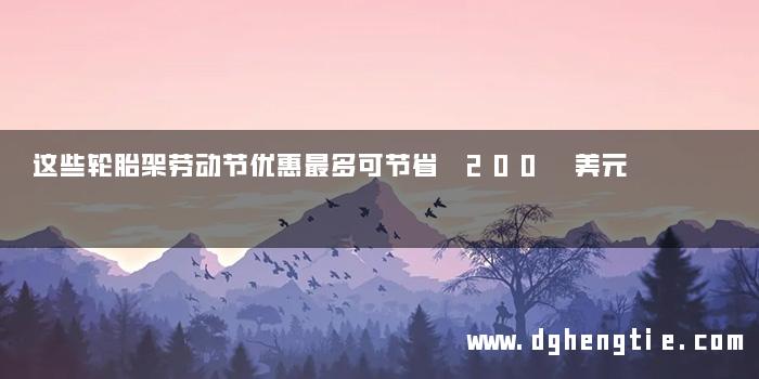 这些轮胎架劳动节优惠最多可节省 200 美元